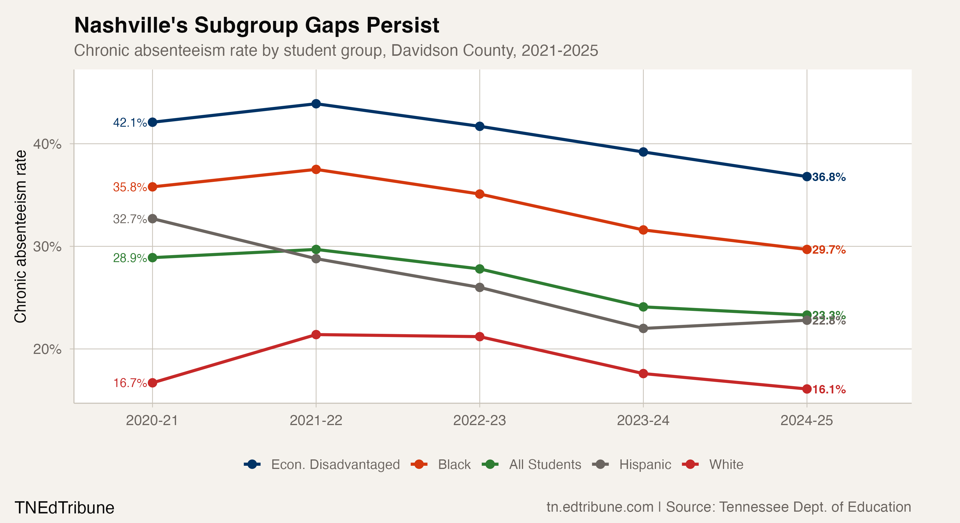 Nashville's Subgroup Gaps Persist